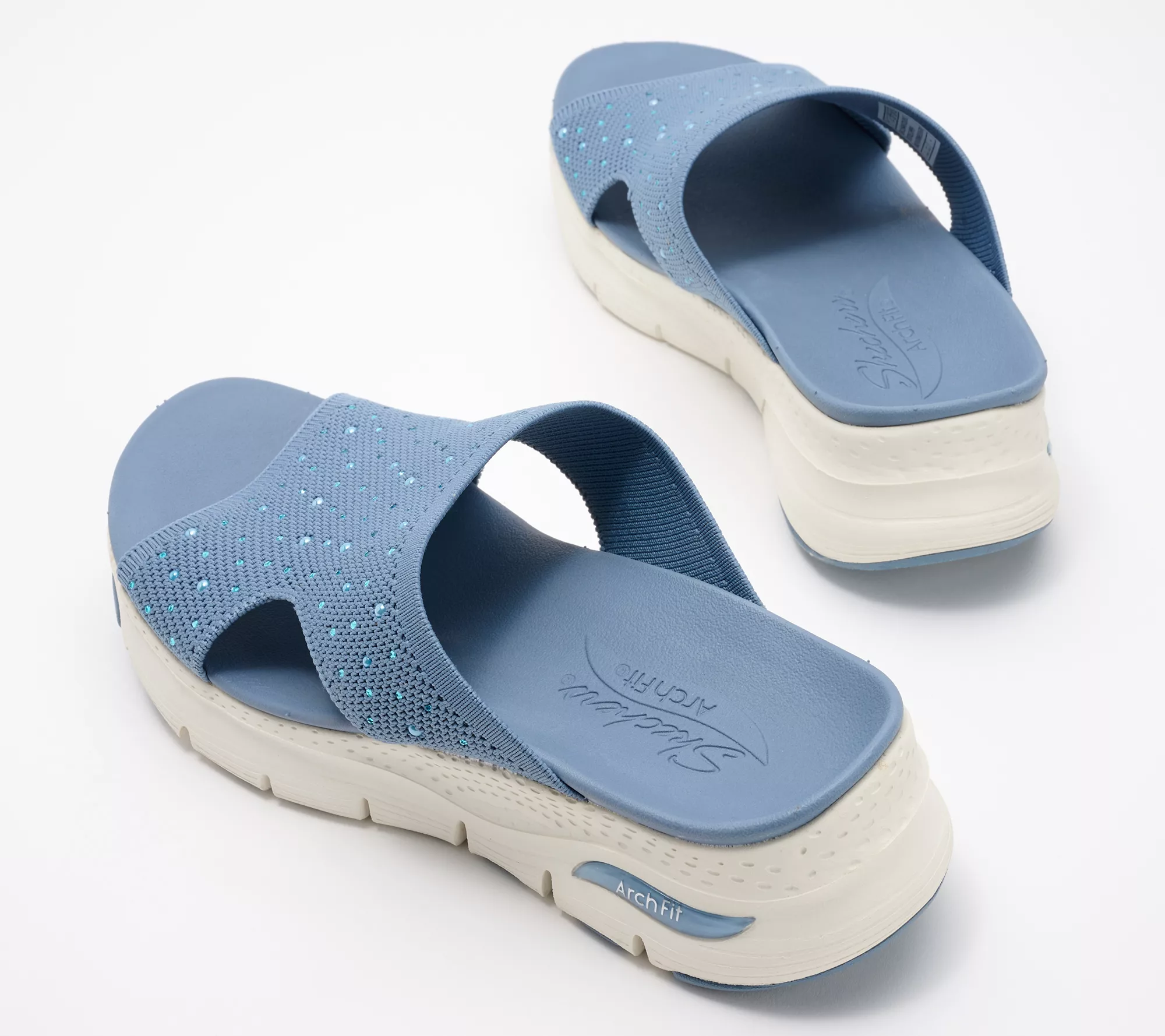 "As Is" Skechers Arch Fit Pearl Embellished Slide Sandals