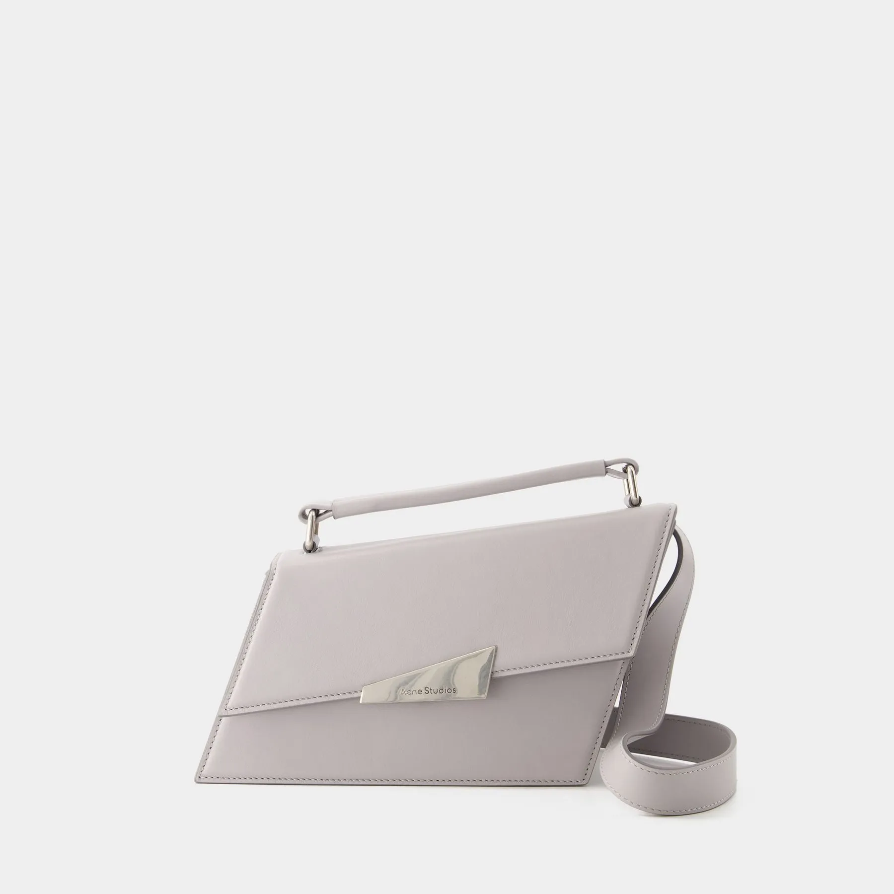 Acne Studios  Distortion Mini Crossbody Bag - Acne Studios - Leather - Light Grey