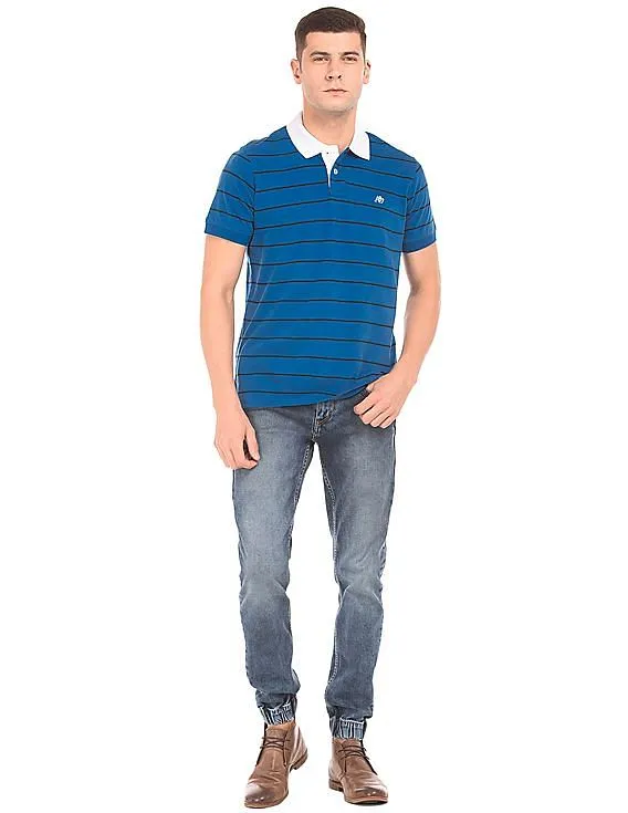 Aeropostale Regular Fit Striped Polo Shirt