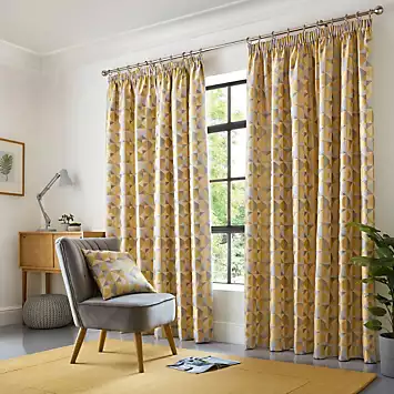 Alan Symonds Skandi Jacquard Pair of Fully Lined Pencil Pleat Curtains | Kaleidoscope