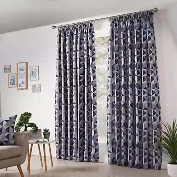 Alan Symonds Skandi Jacquard Pair of Fully Lined Pencil Pleat Curtains | Kaleidoscope