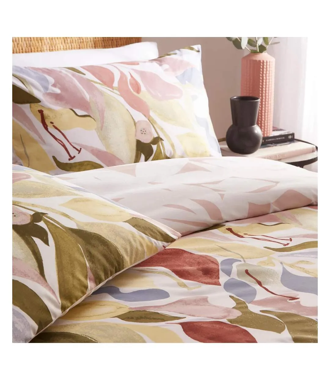 Amarosa reversible abstract duvet cover set plaster Furn