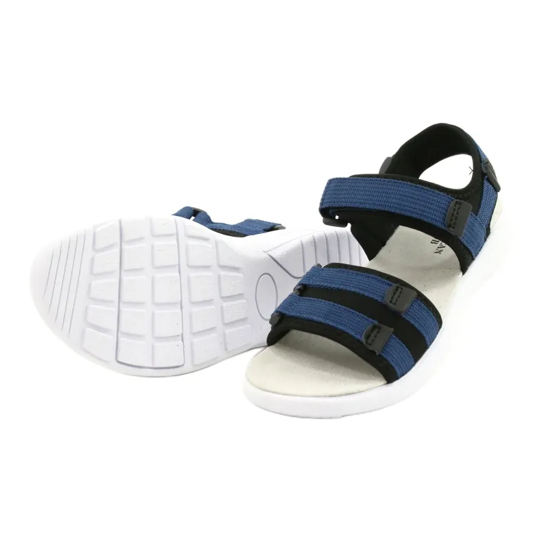 American Club Sport Sandals Leather insert RL45 / 21 black navy blue