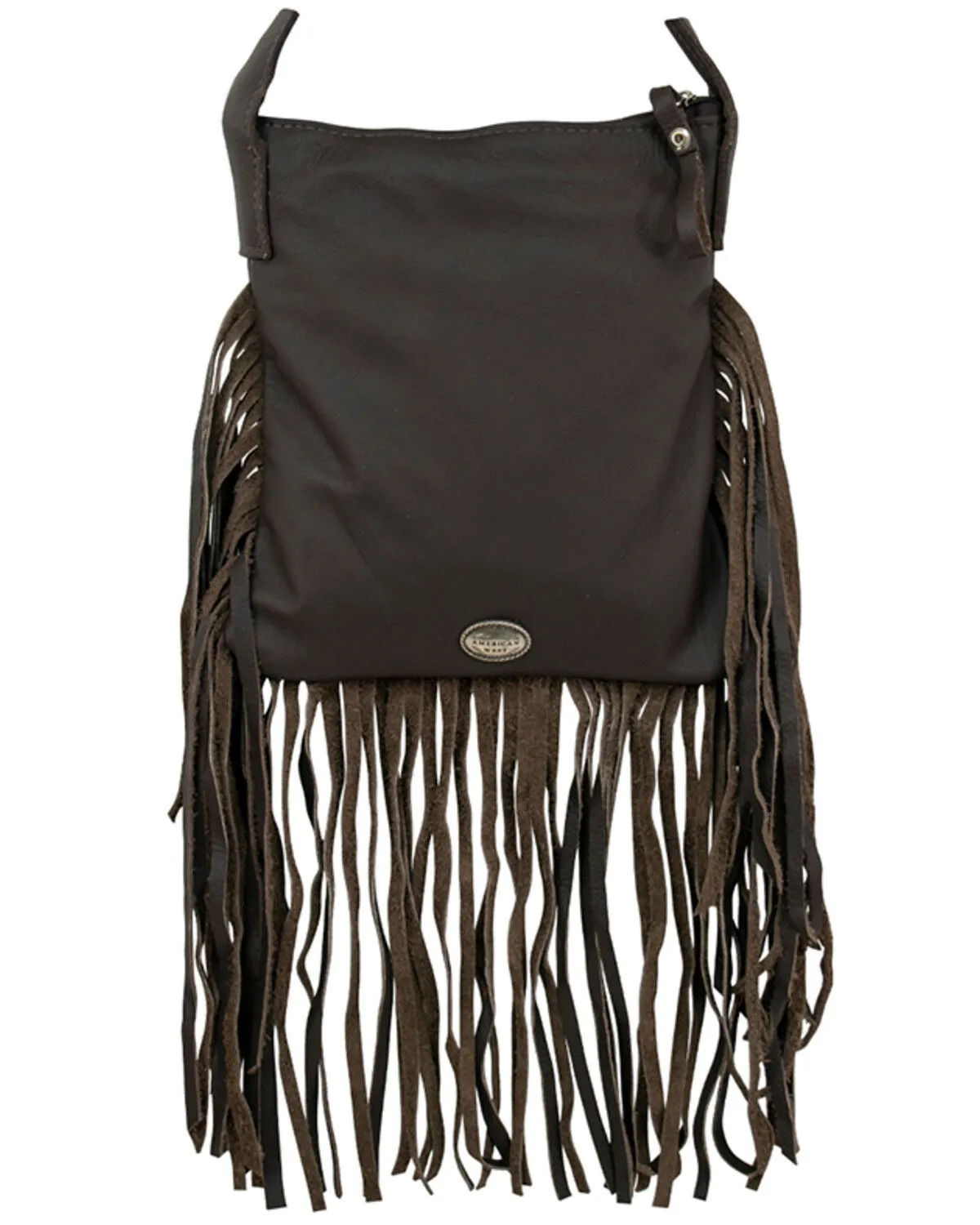 American West Women's Hair-On Pony Fringe Crossbody Bag