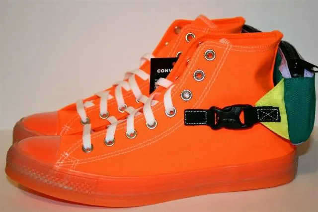 Authentic converse chuck taylor all star neon jelly buckle up high top men size