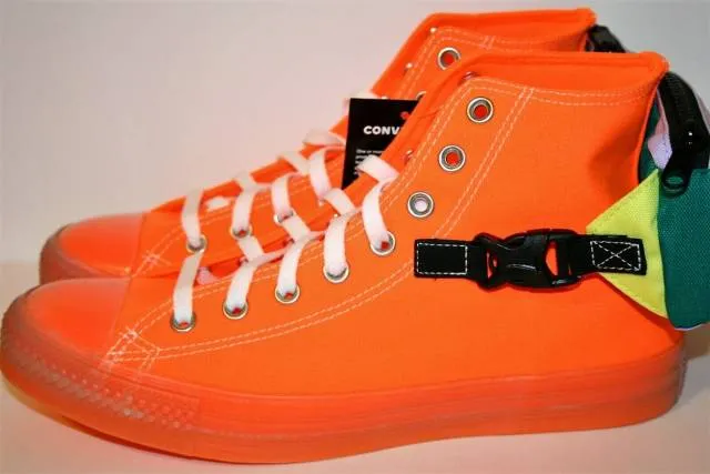 Authentic converse chuck taylor all star neon jelly buckle up high top men size