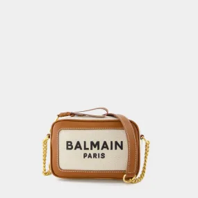 B-Army Camera Case Crossbody - Balmain - Canvas - White/Brown