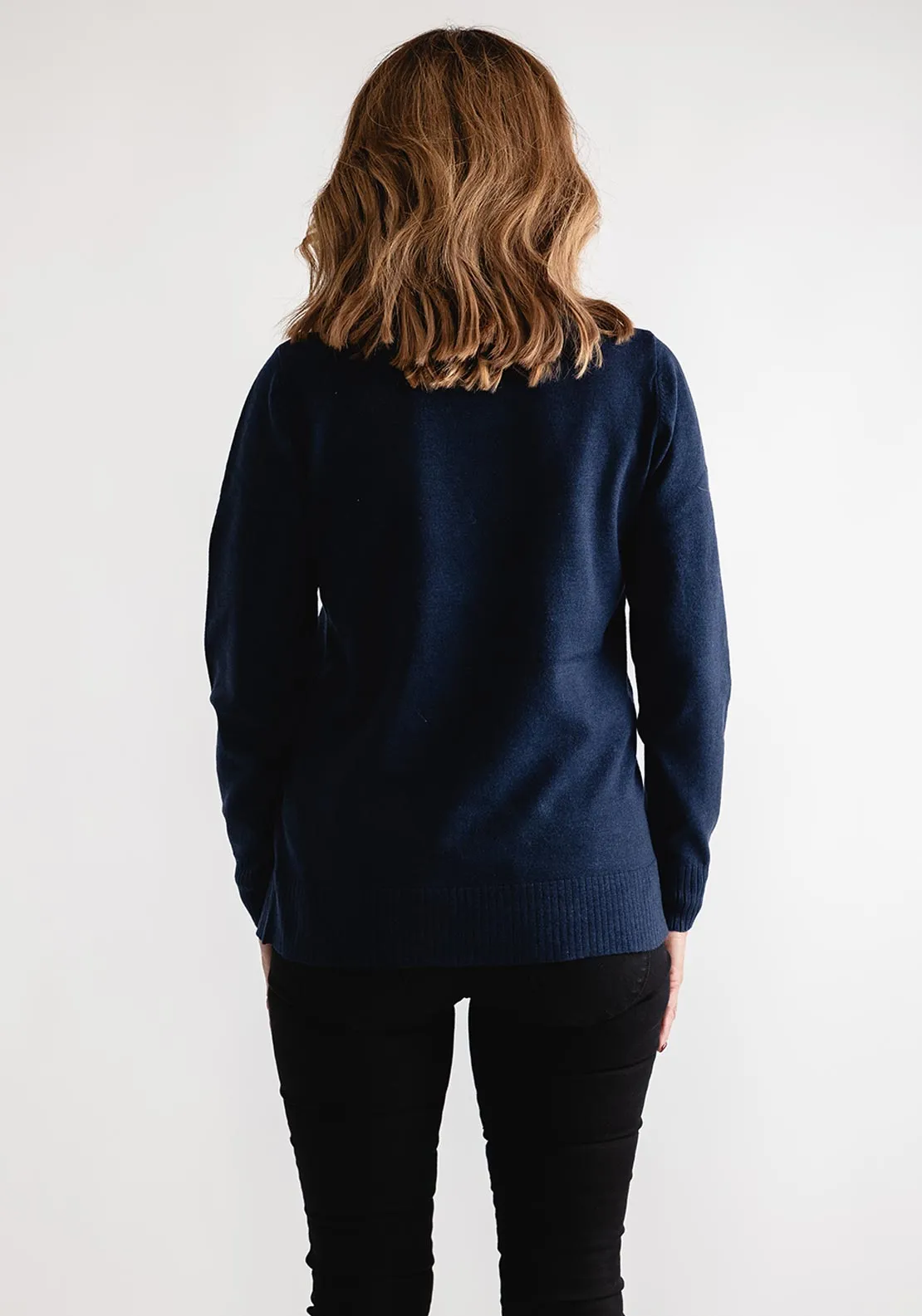 Barbara Lebek Polo Neck Sweater, Navy