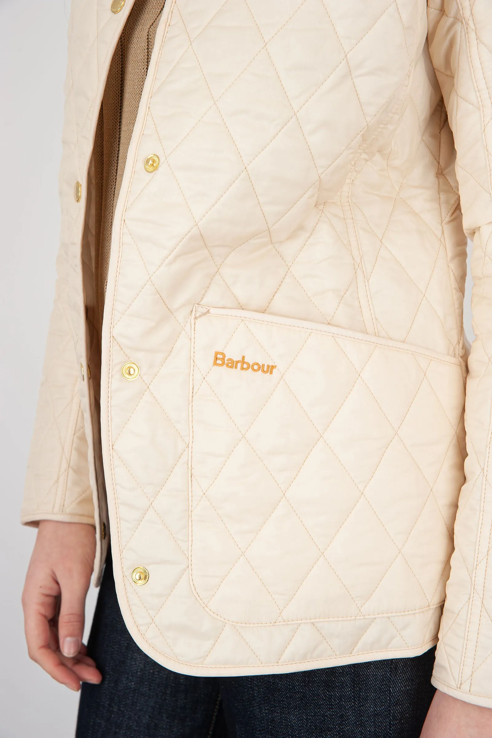 Barbour Giubbotto Annandale Quilt  Panna