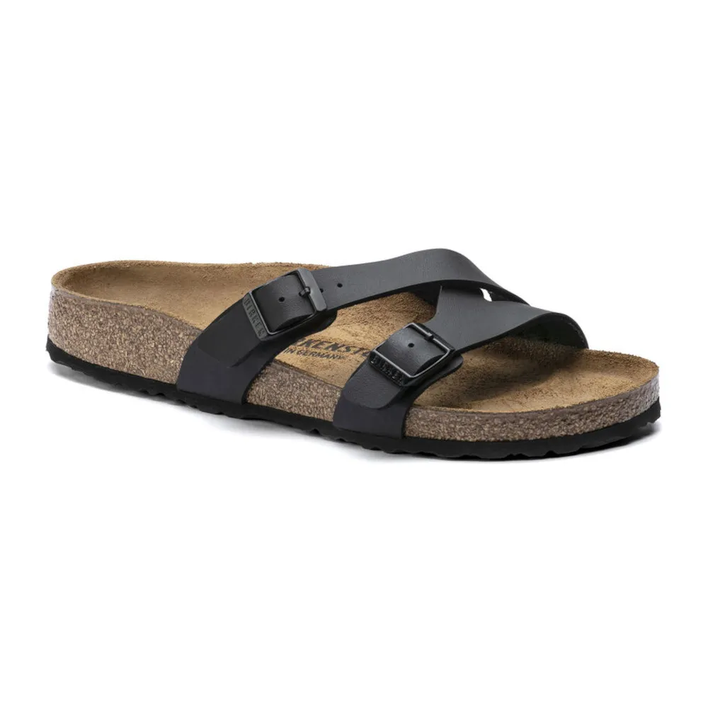 Birkenstock Yao Black Birko-Flor Women’s Sandals (Narrow)