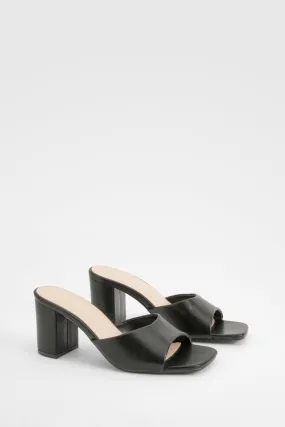 Block Heeled Mules