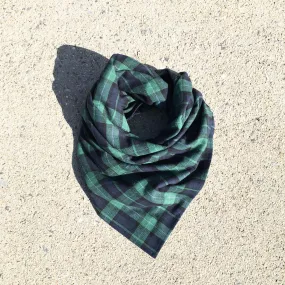 Blue Plaid Blanket Scarf