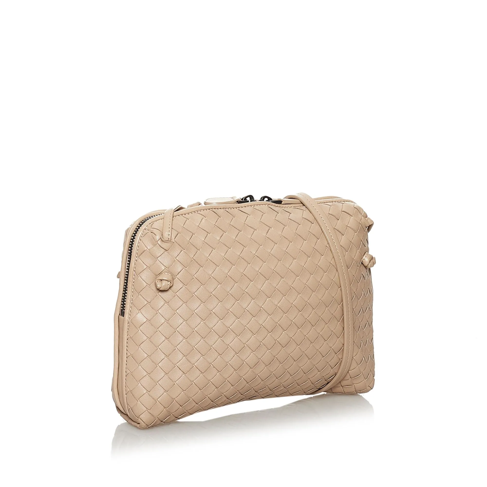 Bottega Veneta Intrecciato Nodini Leather Crossbody Bag