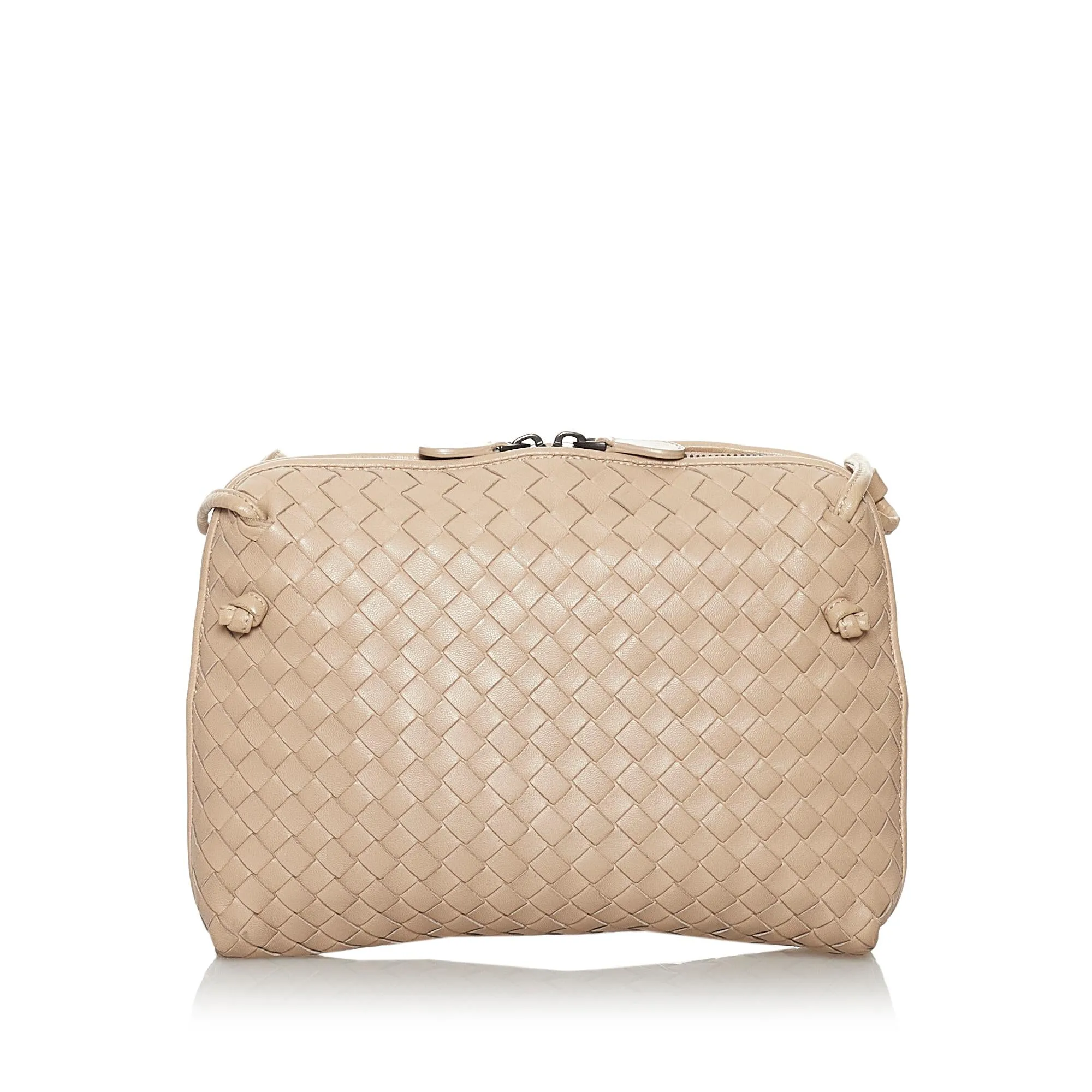 Bottega Veneta Intrecciato Nodini Leather Crossbody Bag