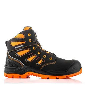 Buckler Buckbootz Buckzviz BVIZ2 Hi-Vis Waterproof Safety Work Boot Black / Orange Size 9