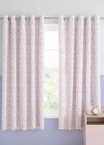 Catherine Lansfield Kids Ice Cream Fundae Pair of Lined Eyelet Curtains | Kaleidoscope