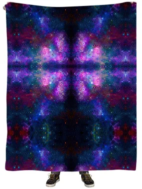 Celestial Finger Print Plush Blanket