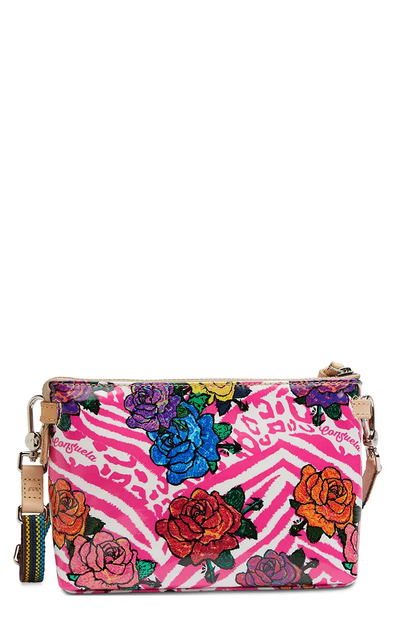 Consuela Women's Frutti Pink Floral Print Midtown Crossbody Bag