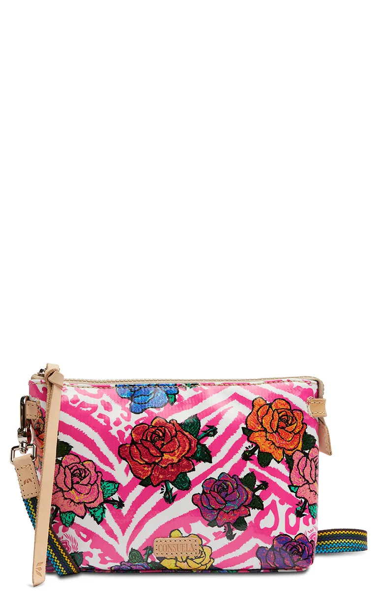 Consuela Women's Frutti Pink Floral Print Midtown Crossbody Bag