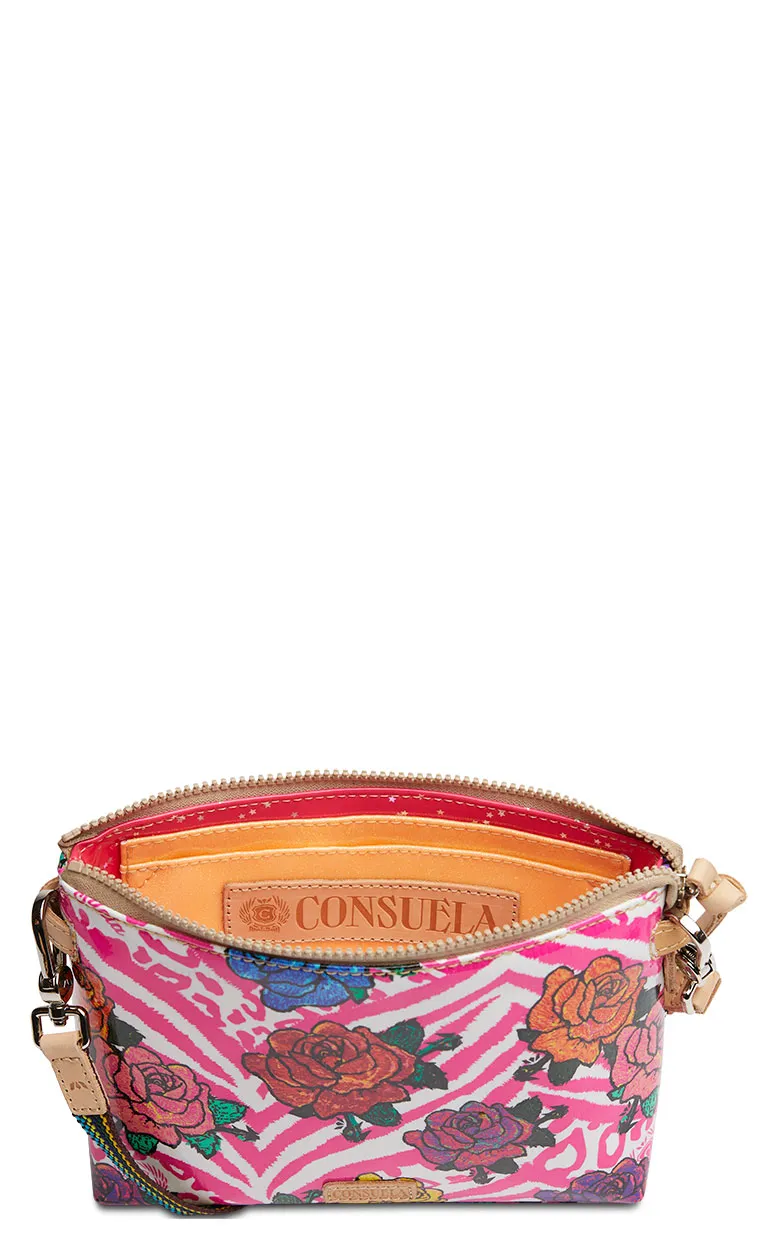 Consuela Women's Frutti Pink Floral Print Midtown Crossbody Bag