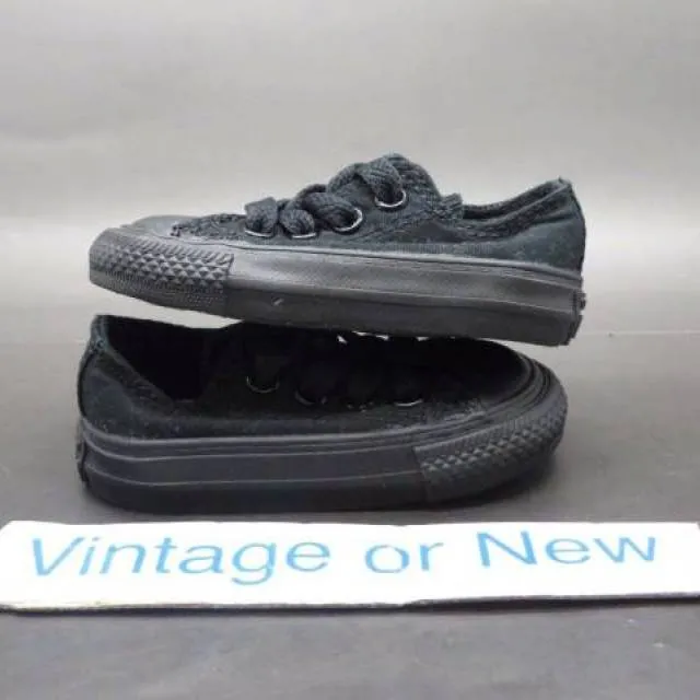 Converse all star low chuck taylor black canvas toddler sz 3