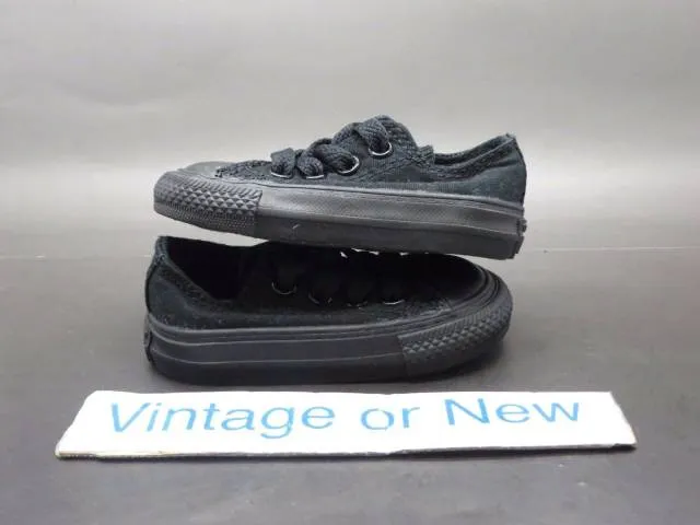 Converse all star low chuck taylor black canvas toddler sz 3