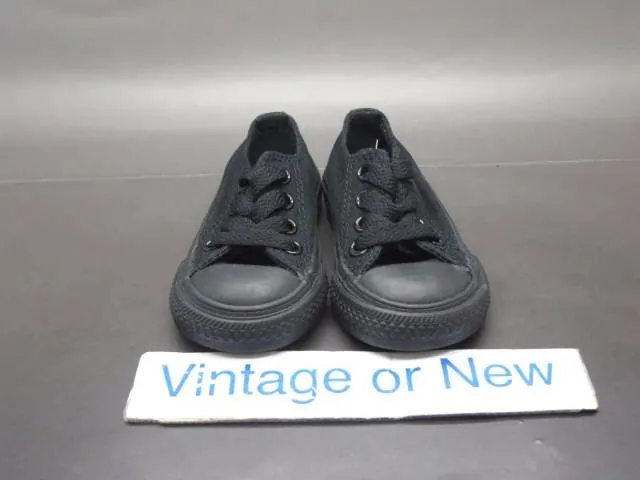 Converse all star low chuck taylor black canvas toddler sz 3