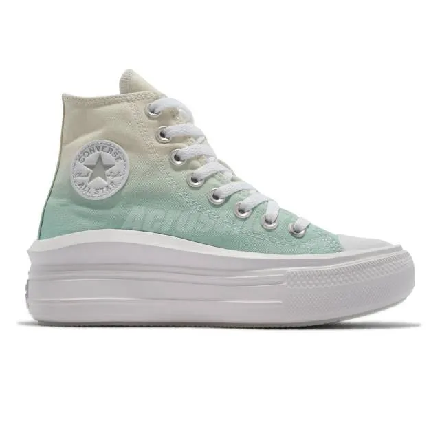 Converse chuck taylor all star move hi egret green white women platform 572898c