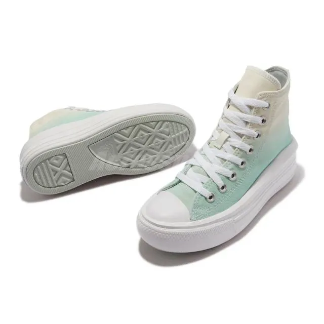 Converse chuck taylor all star move hi egret green white women platform 572898c