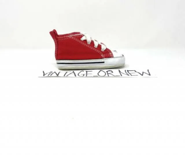 Converse first star chuck taylor ct hi red canvas crib 88875 sz 3