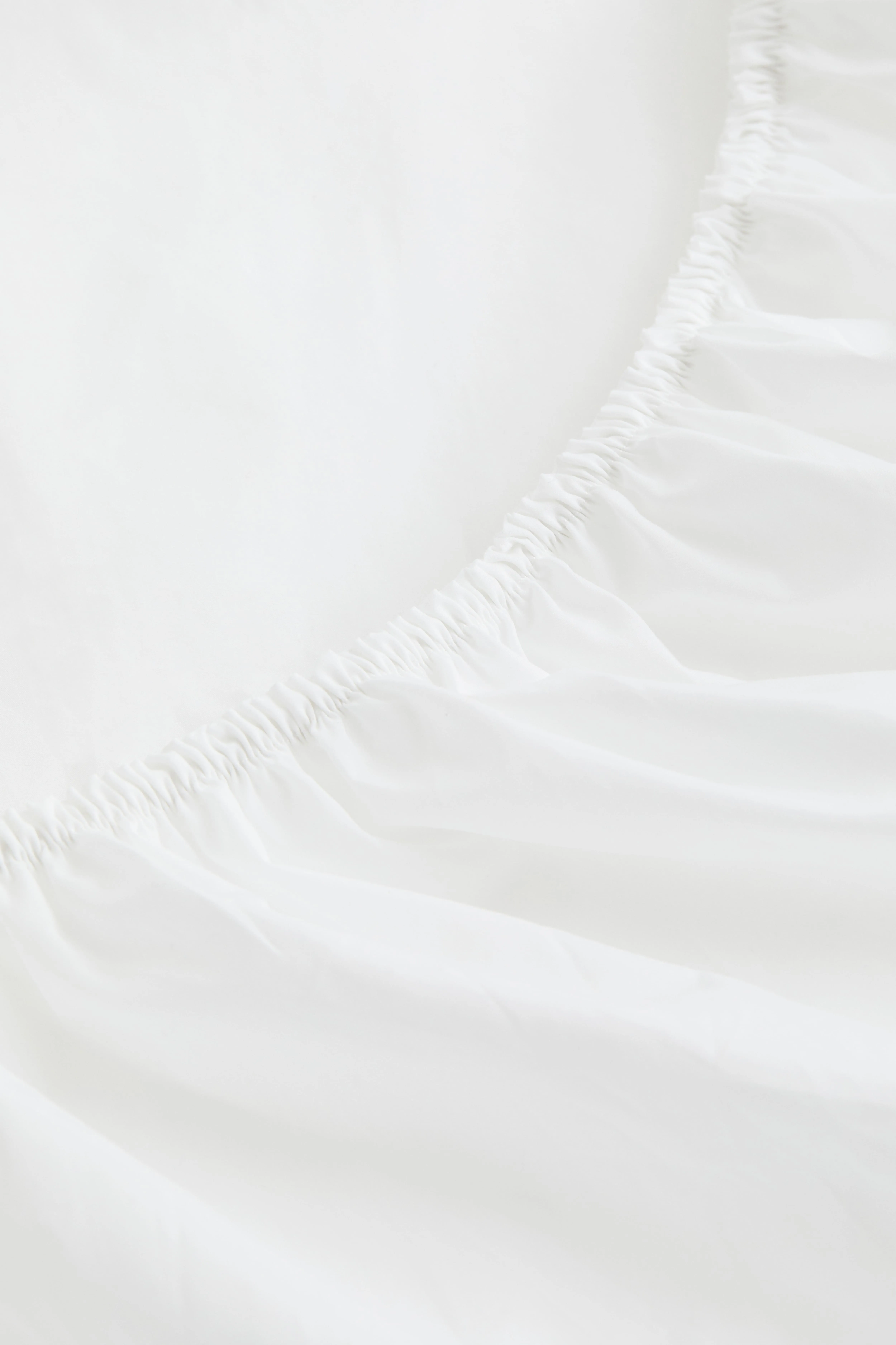 Cotton percale fitted sheet - White  - Home All | H&M GB