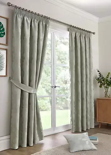 Curtina Bramford Pencil Pleat Jacquard Lined Curtains | Kaleidoscope