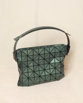 Dark Green Baguette Metallic Bag