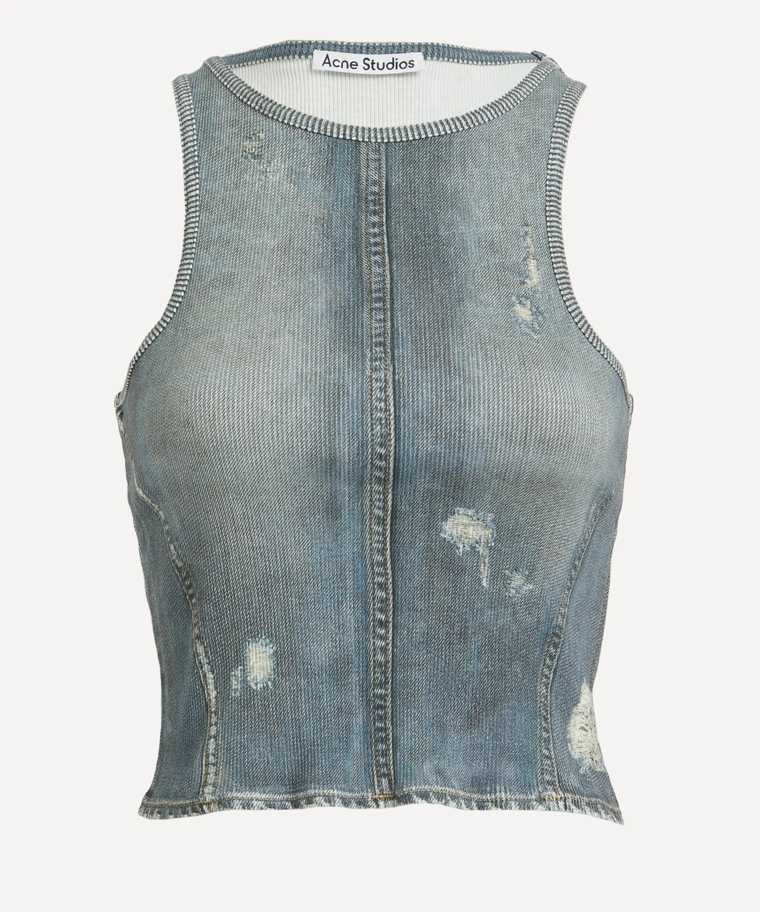 Denim Blue Print Tank Top