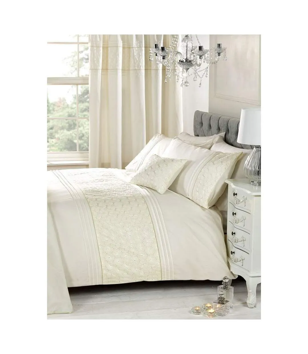 Everdean floral duvet cover set cream Rapport