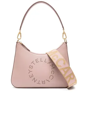 Faux Leather Perforated Logo Shoulder Bag