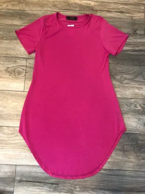 Fuschia Boyfriend Short Sleeve