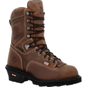 Georgia Boot Men's Crazy Horse USA Logger Composite Toe Waterproof Work Boot GB00540