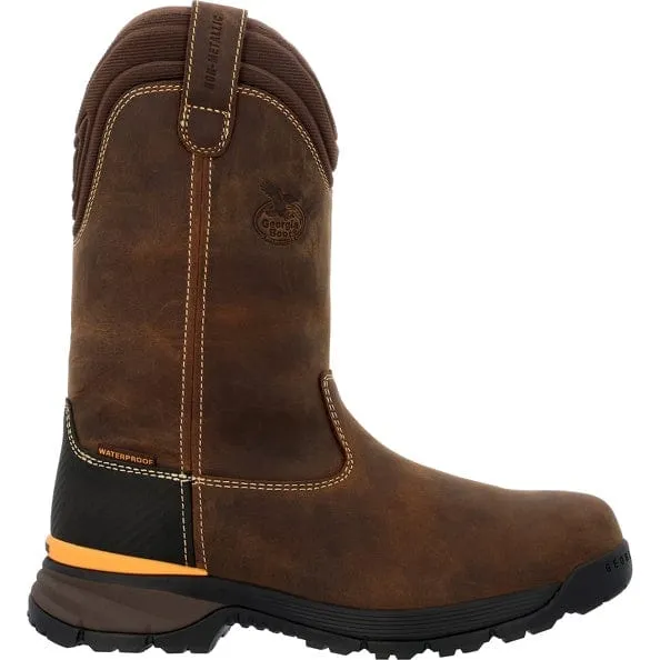 Georgia Boot Men's Wellington Brown TBD Waterproof Work Boot GB00598