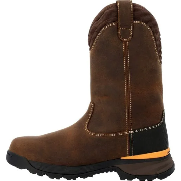 Georgia Boot Men's Wellington Brown TBD Waterproof Work Boot GB00598