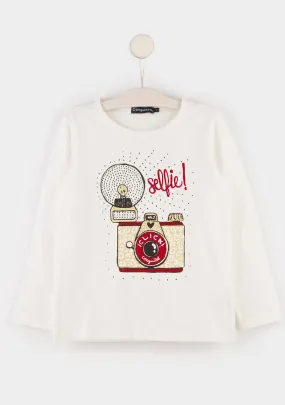 Girl's Camera Cotton T-shirt