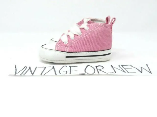 Girls' converse first star chuck taylor ct hi pink canvas crib 88871 sz 1