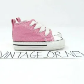 Girls' converse first star chuck taylor ct hi pink canvas crib 88871 sz 1