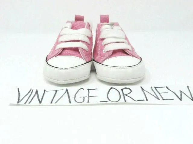 Girls' converse first star chuck taylor ct hi pink canvas crib 88871 sz 1