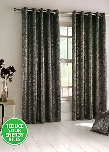 Halo Pair of Blockout Thermal Eyelet Curtains | Kaleidoscope