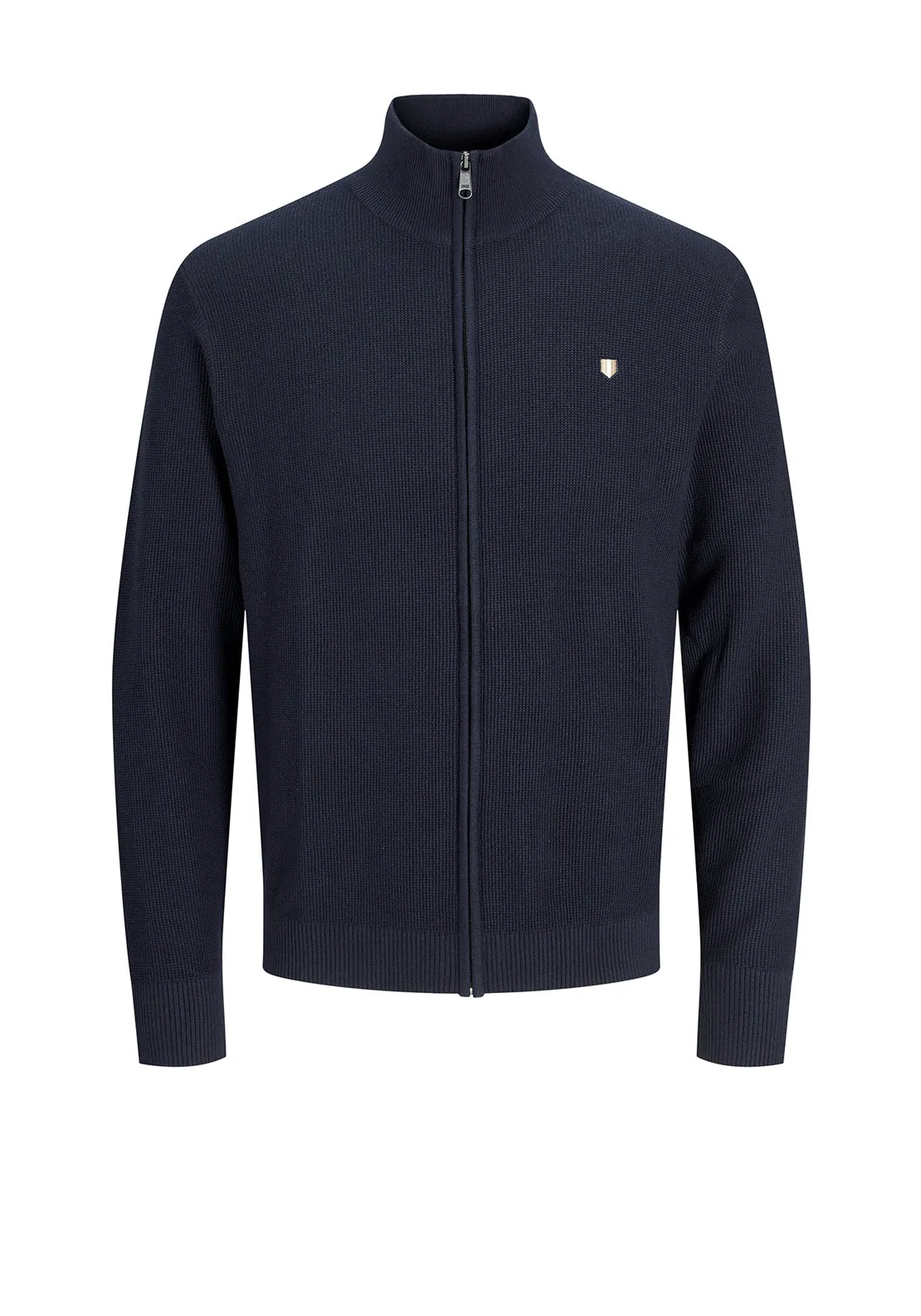 Jack & Jones Full Zip Knit Cardigan, Maritime Blue