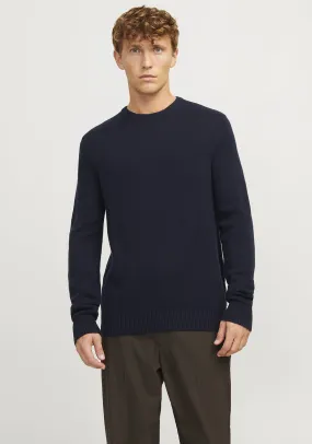 Jack & Jones Lambswool Knit Sweater, Navy