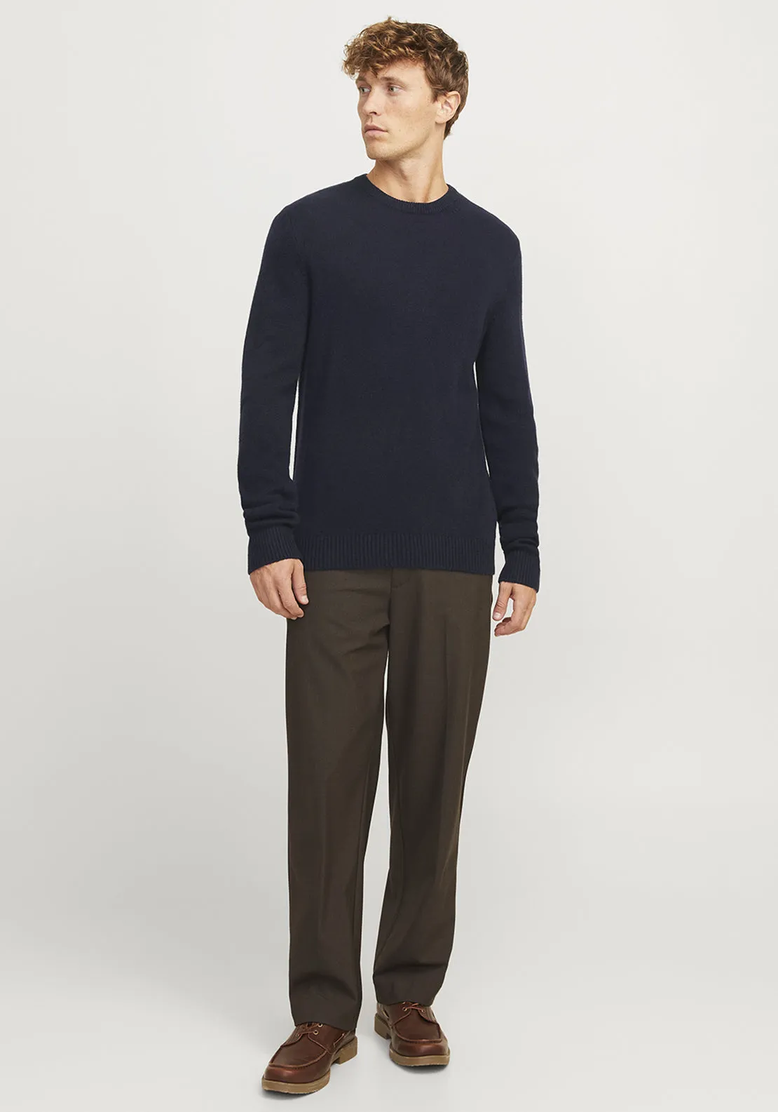 Jack & Jones Lambswool Knit Sweater, Navy