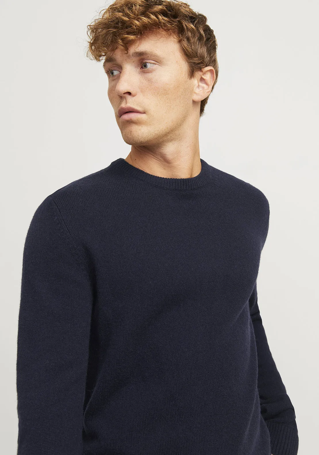 Jack & Jones Lambswool Knit Sweater, Navy