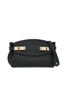 Jet Black Leather Shoulder Bag